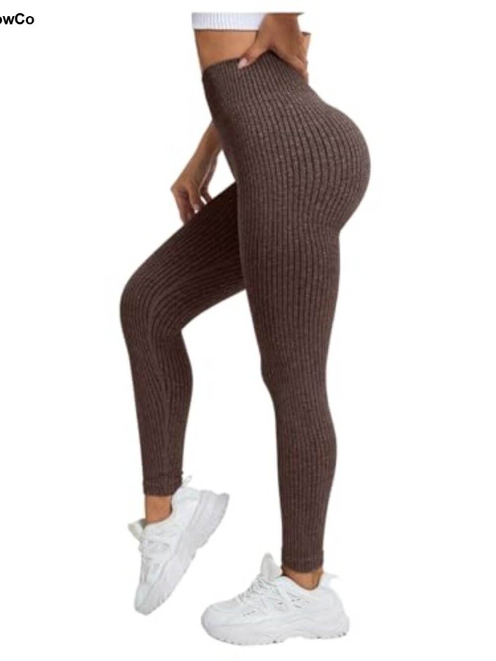 Women's Ribbed Seamless High Waisted Leggings Workout Yoga Pants